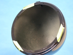 Place tape on bucket for marking holes.
